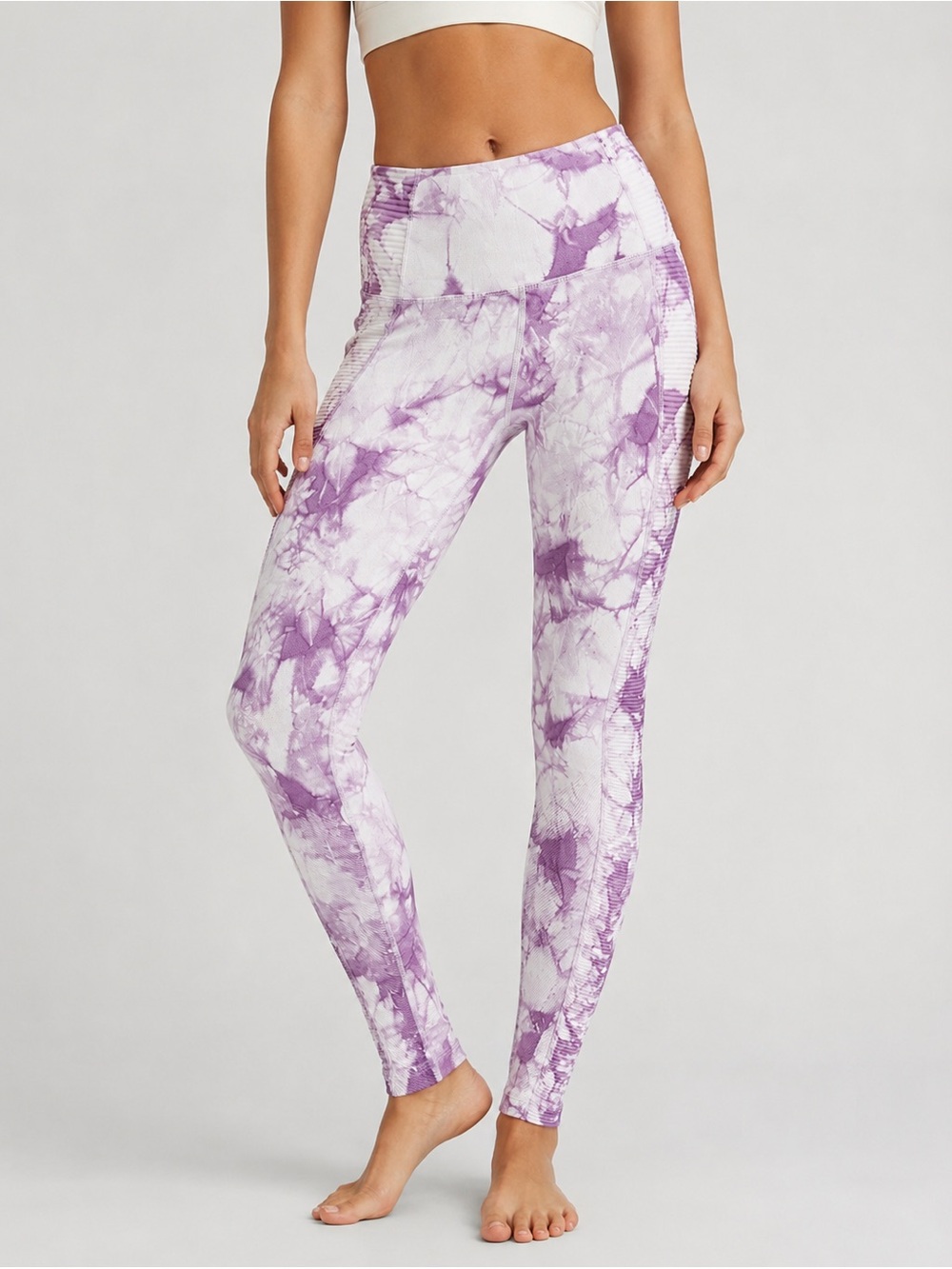 Offline By Aerie Purple Tie Dye High Rise Leggings Activewear